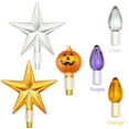 thumbnail image 6 of 15" Hand Painted Ceramic Halloween Tree, Pre-Lit Decoration with 128 Multi-Color Lights, Jack-O-Lantern and Star Toppers, 6 of 7
