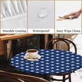 thumbnail image 4 of Round Fitted Tablecloth with Elastic Edge Design Table Cover Waterproof Stain-Resistant Wipeable Table Cloth Best for 38"-42" Round Tables for Outdoor Indoor Stars, 4 of 4