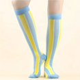thumbnail image 2 of CNKOO 4-Pack Sports Compression Socks  Long Knee-High Running Support Socks  Sports Compression Leg Socks  Striped Fashion Socks For Women, 2 of 5