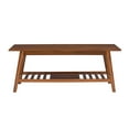 thumbnail image 2 of Linon Ashville Mid-Century Coffee Table with Shelf, Walnut, 2 of 9