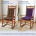 thumbnail image 6 of Rocking Chair Cushion, Thickened Tufted Seat and Back Cushion with Ties, Suitable for Indoor/Outdoor Rocker, 6 of 7