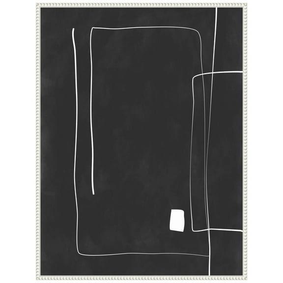 Amanti Art Black and White 36 Framed Canvas Wall Art Print