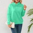 thumbnail image 1 of Sudadera Sudaderas con capucha sin espalda para mujer Casual Cómodo Moda Color sólido Primavera Otoño Jersey Tops Cgtredaw Verde T XXL para Mujer, 1 of 9