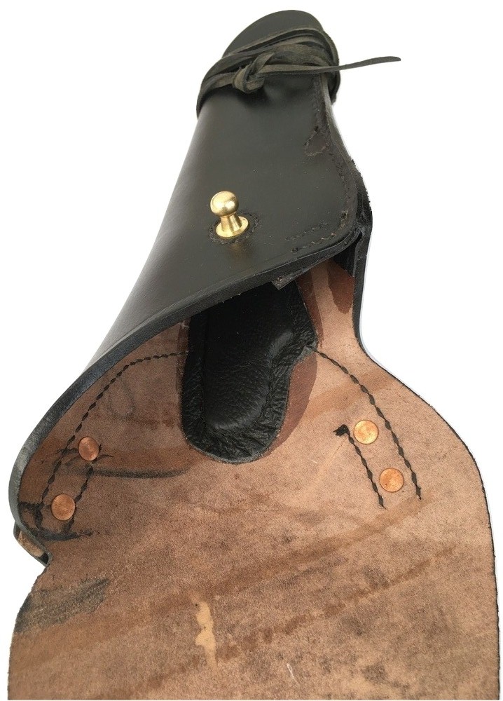 WWII Leather Utility Colt .45 M1911 Hip Holster Embossed US - Reproduction (BLACK)