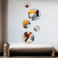 thumbnail image 3 of Designart "Graphic Retro Compositions V" Modern Geometric Metal Wall Art Set of 5 Piece, 3 of 5