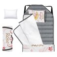 thumbnail image 2 of KAINSY Personalized Toddler Nap Mat for Girls–Custom Name Sleeping Mat with Moon Sleeping Bear Theme, Tot Cot Kids Nap Mat with Pillow and Blanket, Roll-Up Preschool Daycare Slumber Bag, 2 of 4
