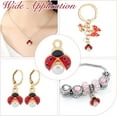 thumbnail image 3 of Ladybug Enamel Charms Clear Rhinestone Alloy Charms Beetle Pendant Red Metal Flying Animals Charms, 3 of 7