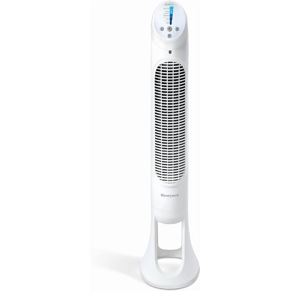 Honeywell QuietSet Whole Room Oscillating Tower filter Fan with Remote, White, HYF260