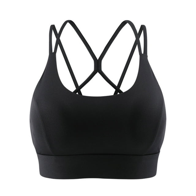 Plebaso Womens Sports Bras Padded Seamless Yoga Bras Stretch Full Coverage Everyday Workout Running Bras