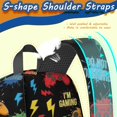 thumbnail image 5 of Game Controller Black Pattern 17" School Backpacks for Teens,Waterproof Oxford Fabric,S-Shape Padded Straps for School,Travel,Hiking,Camping, 5 of 6