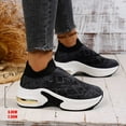 thumbnail image 5 of Women's Platform Shoes Mesh Sneakers Wedges Outdoor Travel Black 40, 5 of 7