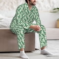 thumbnail image 7 of Kdxio Dinosaurs on Roller Skater Men’s Pajama Set Pajamas For Men 2 Piece PJ Set with Men Pajama Pants and Long Sleeve T-Shirt Lounge Set-Large, 7 of 7