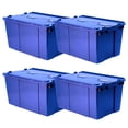 thumbnail image 1 of Caja Organizadora con Tapa Bisagras VentDepot 4 Pzas 15kg 50x30x21cm Apilable Color Azul, 1 of 1