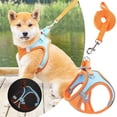 thumbnail image 3 of Malla transpirable perro arnés chaleco con adornos reflectantes y correa ajustable perfecto para perros y gatos, 3 of 8