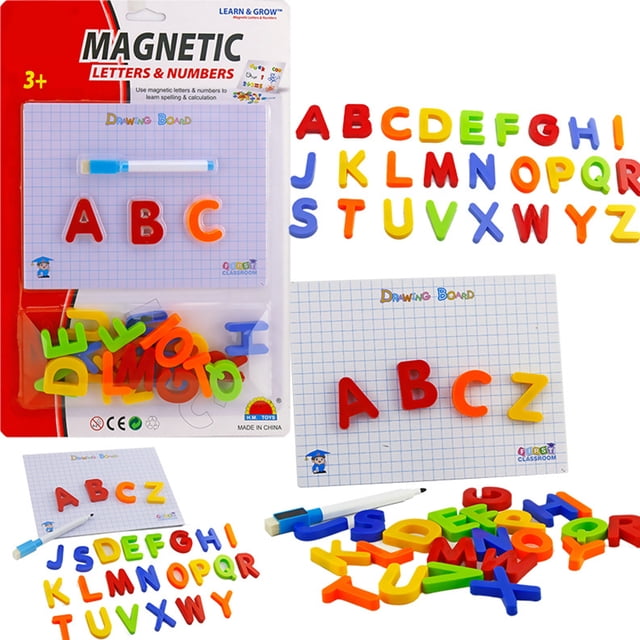 Juguete de números y letras magnéticas para niños, juego de nevera ABC 123, educativo, aprendizaje preescolar, juguetes para contar ortografía