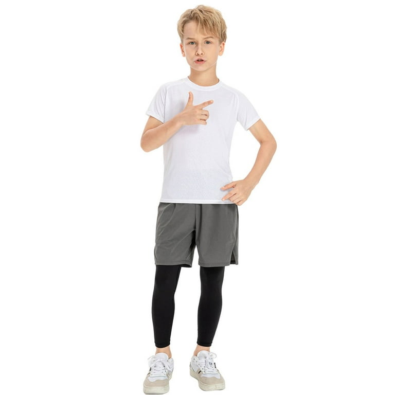 2 in 1 Compression Pants Mens basketball shorts Leggings sport