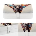 thumbnail image 4 of Butterfly PU Leather Jewelry Display Box with Removable Compartment, Portable Necklace and Bracelet Holder, 4 of 6