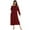 Wine, variant on AherBiu Nightgowns for Women Long Sleeve Zip up Hoodie Pajamas Sleepwear Loose Fitted Comfy Maxi Sleep Dress