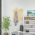 thumbnail image 3 of Ada Home Decor Furniture Haines Oak Wall Coat Rack, 3 of 7