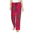 thumbnail image 2 of Kdxio Women's Comfy Stretch CherryPrint Drawstring Pajama Pants-Medium, 2 of 9