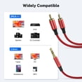 thumbnail image 2 of Adaptador de audio estéreo RCA MOSWAG de 3,5 mm macho a 2RCA macho, 2 of 6