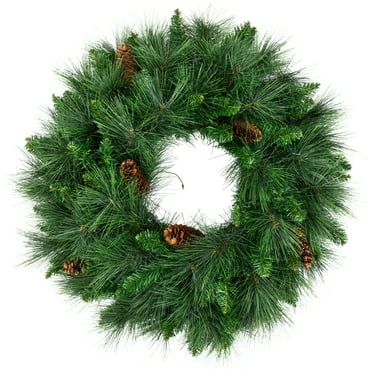 Northlight 24" Unlit White Valley Pine Artificial Christmas Wreath