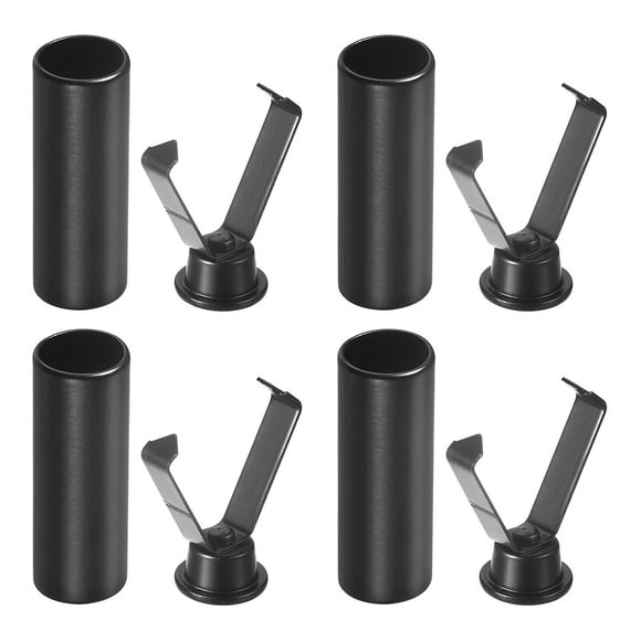 Unique Bargains 4Pack Shoelace Tips Alloy Shoelace Head, Electrophoretic Black Cylindrical Shoe Lace Ends Cords End Tip