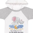 thumbnail image 4 of Inktastic My Daddy Loves Me to the Moon and Back Elephant Family Boys or Girls Baby Bodysuit, 4 of 5