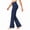 Blue, variant on Bootcut Work Pants for Women, 80% Polyester 20% Spandex 4-Way Stretch Dress Trousers with Mock Fly and 2 Back Pockets