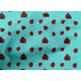 thumbnail image 4 of oneOone Tissu Popeline de Coton Bleu Aqua Rouge Insecte Matériel de Robe Tissu Imprimé Tissu au Mètre 42 Pouces de Large, 4 of 4