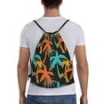 thumbnail image 2 of Kdxio Palm Trees Print Drawstring Backpack Bag,Waterproof Draw String Back Sack, Gym Drawstring Bags Swim Bag For Unisex, 2 of 9