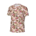 thumbnail image 6 of Wukai Rose Flowers Print Men's Short-Sleeved Mesh T-Shirt,Quick-Dry Short Sleeve Workout T-Shirt-, 6 of 8