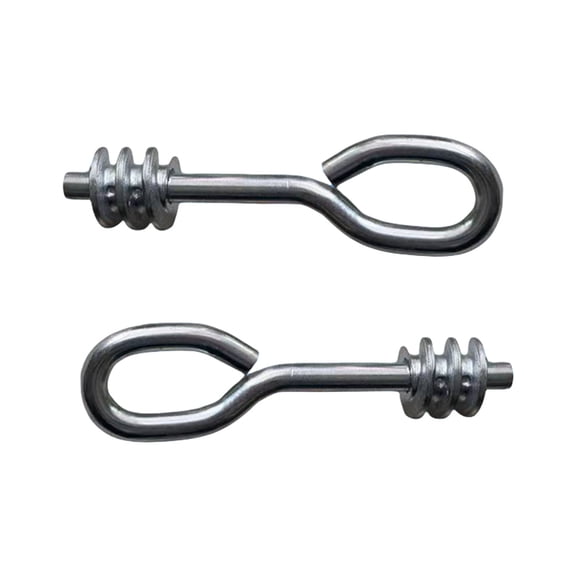 Heavy Duty Galvanized Eye Hook Screws 2Pcs Eye Bolts Screws Weather Resistant Awning Anchoring Hardware Solution