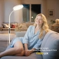 thumbnail image 2 of Happy Light Therapy Lamp, 11000 Lux UV-Free Floor Sun Light Lamp with Touch Remote Control, 5 Color Temperatures 10 Brightness Levels Lights for Living Room Bedroom Office, 2 of 5