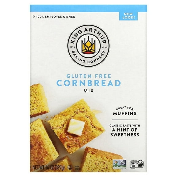 King Arthur Flour Gluten Free Corn Bread Mix 14 oz (397 g) Pack of 2