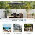 thumbnail image 6 of Vineego 5 Pieces Wicker Outdoor Patio Furniture Set Patio Chairs with Umbrella and Ottoman(Gray), 6 of 7