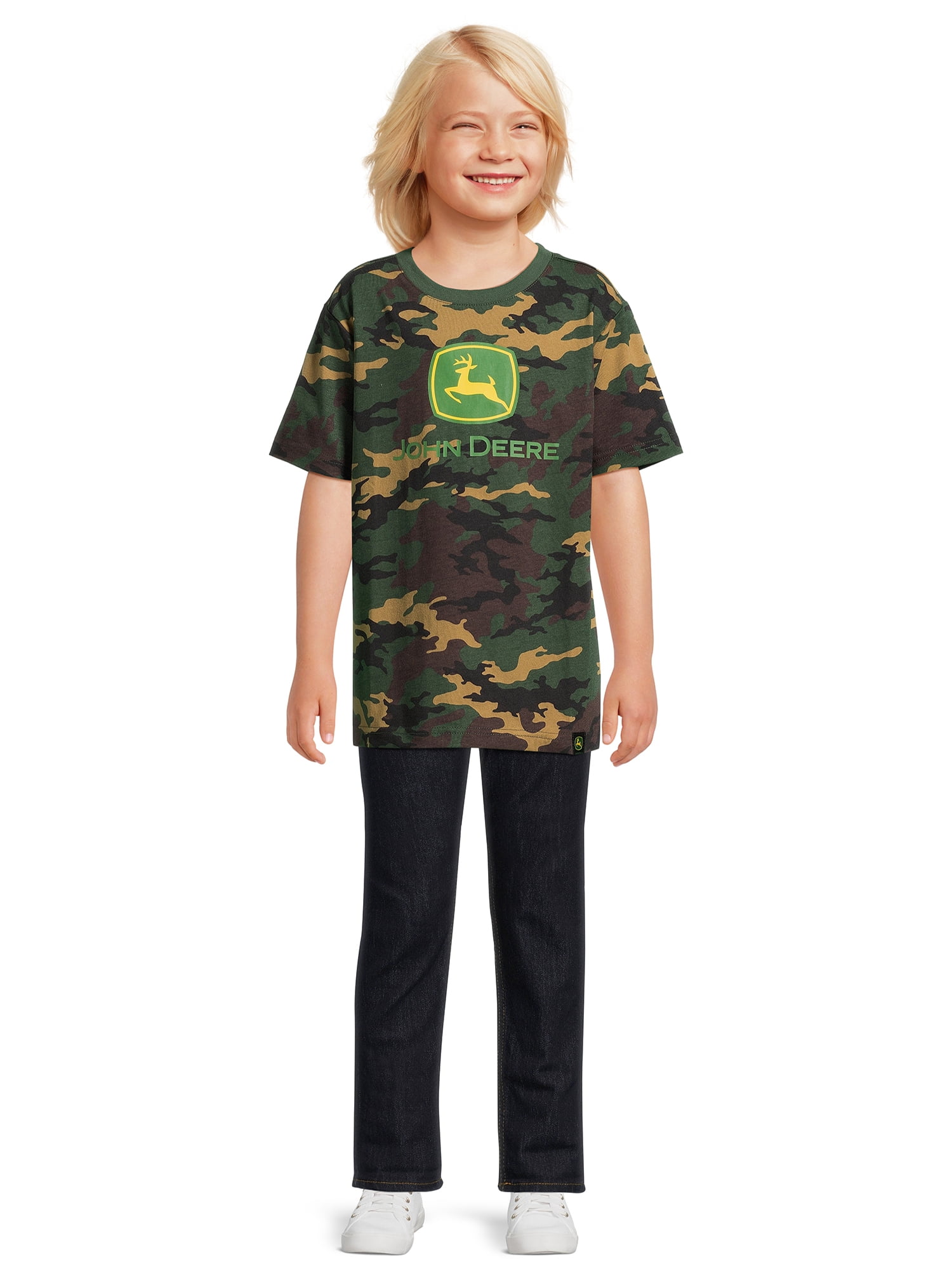 John Deere Boys' Crew Neck Short Sleeve T-Shirt, Sizes 4-16