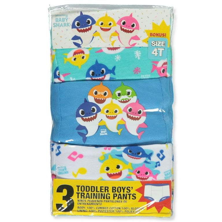 Baby Shark Boys' 3-Pack Training Pants & Chart Set - blue/multi, 3t  (Toddler)