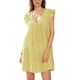 thumbnail image 4 of Sunloudy - Vestido suelto de verano para mujer, estampado sólido/floral, mangas volantes plisadas, cuello en V, vestido corto Sunloudy  moda, 4 of 7