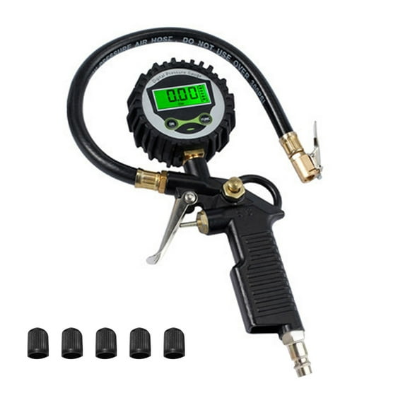 Amdohai Digital Tire Pressure Gauge 0-200PSI Tire Infaltor Heavy Duty Air Compressor Accessories with LCD Diaplay Rubber Hose Quick Connect Coupler for Car Truck SUV
