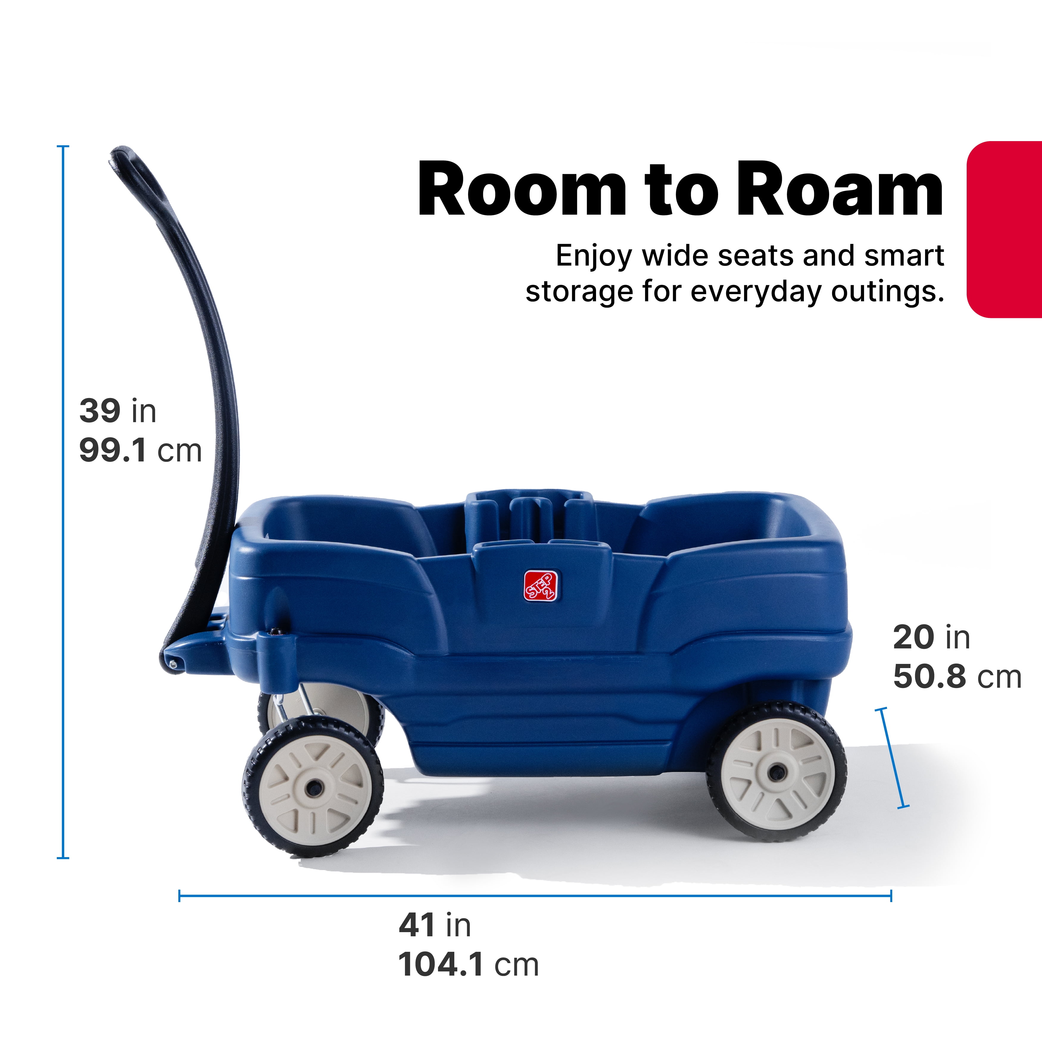 Step2 Neighborhood Wagon Toddler Riding Toy with Seatbelts and Storage for Ages 18 months to 5 Years