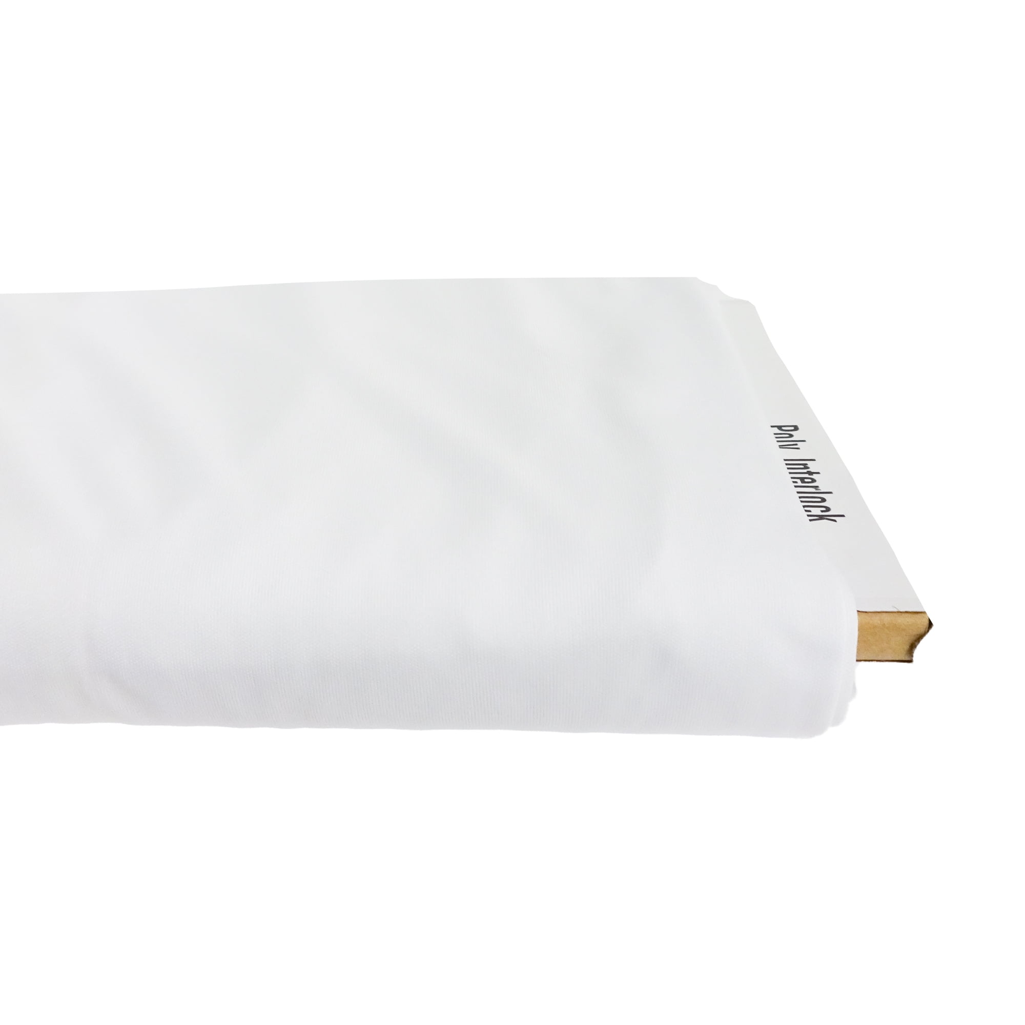 Polyester Interlock White Fabric, by the yard