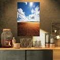 thumbnail image 1 of Expansive Field under White Clouds - Modern Landscape Wall Art Canvas, 1 of 3