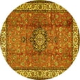 thumbnail image 1 of Ahgly Company Indoor Round Persian Yellow Traditional Area Rugs, 7' Round, 1 of 4