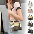 thumbnail image 1 of Bolso bandolero de cuero de un hombro para mujer | Bolso multicompartimento de gran capacidad | Bolso de doble cremallera seguro | Estampado de moda de moda | Organizador versátil de viajes casuales, 1 of 3