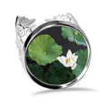 thumbnail image 1 of Nueva planta de hoja de loto Foto Naturaleza Anillo de compromiso de boda de amor ajustable Unbranded M, 1 of 3
