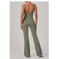 thumbnail image 5 of SKQIT Flare Workout Jumpsuits for Women One Piece Sleeveless Scrunch Butt Lifting Gym Bodysuit Sexy Backless Yoga Outfits, 5 of 7