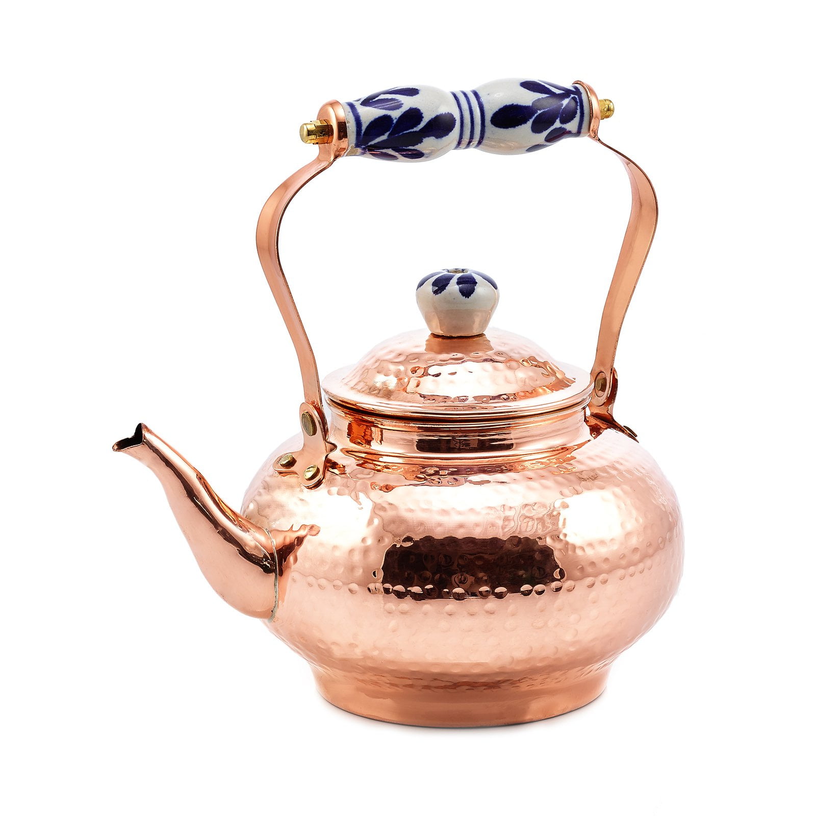 Old Dutch International Copper Tea Kettle with Ceramic Knob