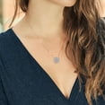 thumbnail image 3 of Gem Stone King 18K Rose Gold Plated Silver White Zirconia Pendant Necklace for Women (3.73 Cttw, Heart Shape 6MM, with 18 inch Chain), 3 of 4