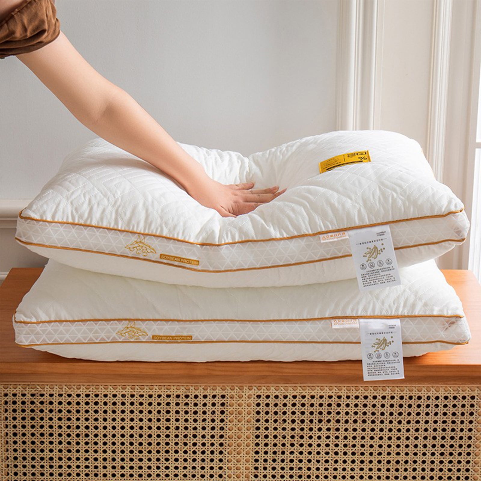 Bed & Sofa Pillow, Body Pillow, Back Support Pillow, White Corner Propped Pillow for Back, Flat or Side Sleeping, 1 Piece
